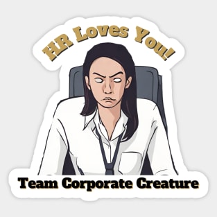 HR Loves You - female Sticker